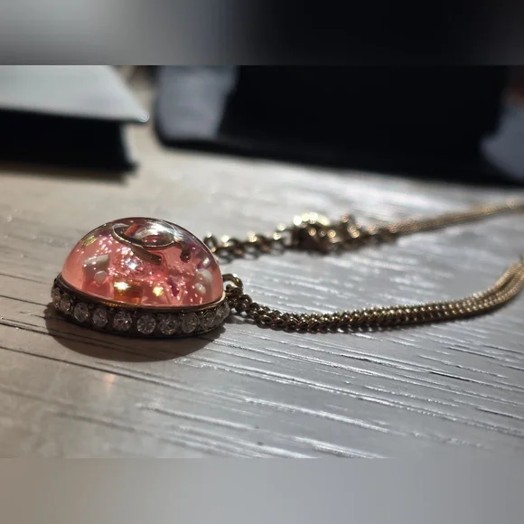 CHANEL Pink CC Confetti Pendant Necklace! - Picture 10 of 14